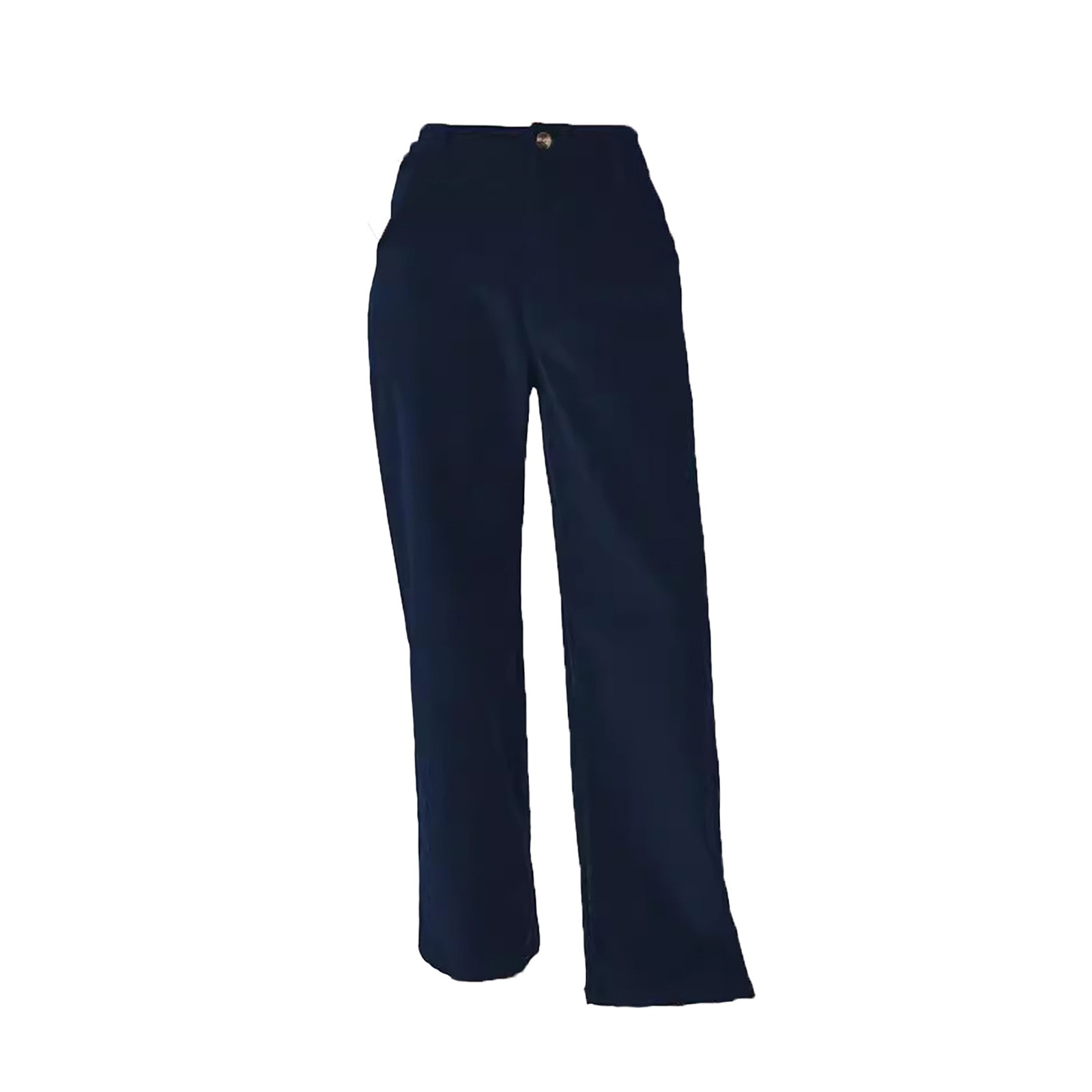 thumbnail image 2 of Pantalones anchos de pana vintage para mujer: cintura alta, parte trasera elástica, bolsillos laterales, corte recto para ropa informal, 2 of 6